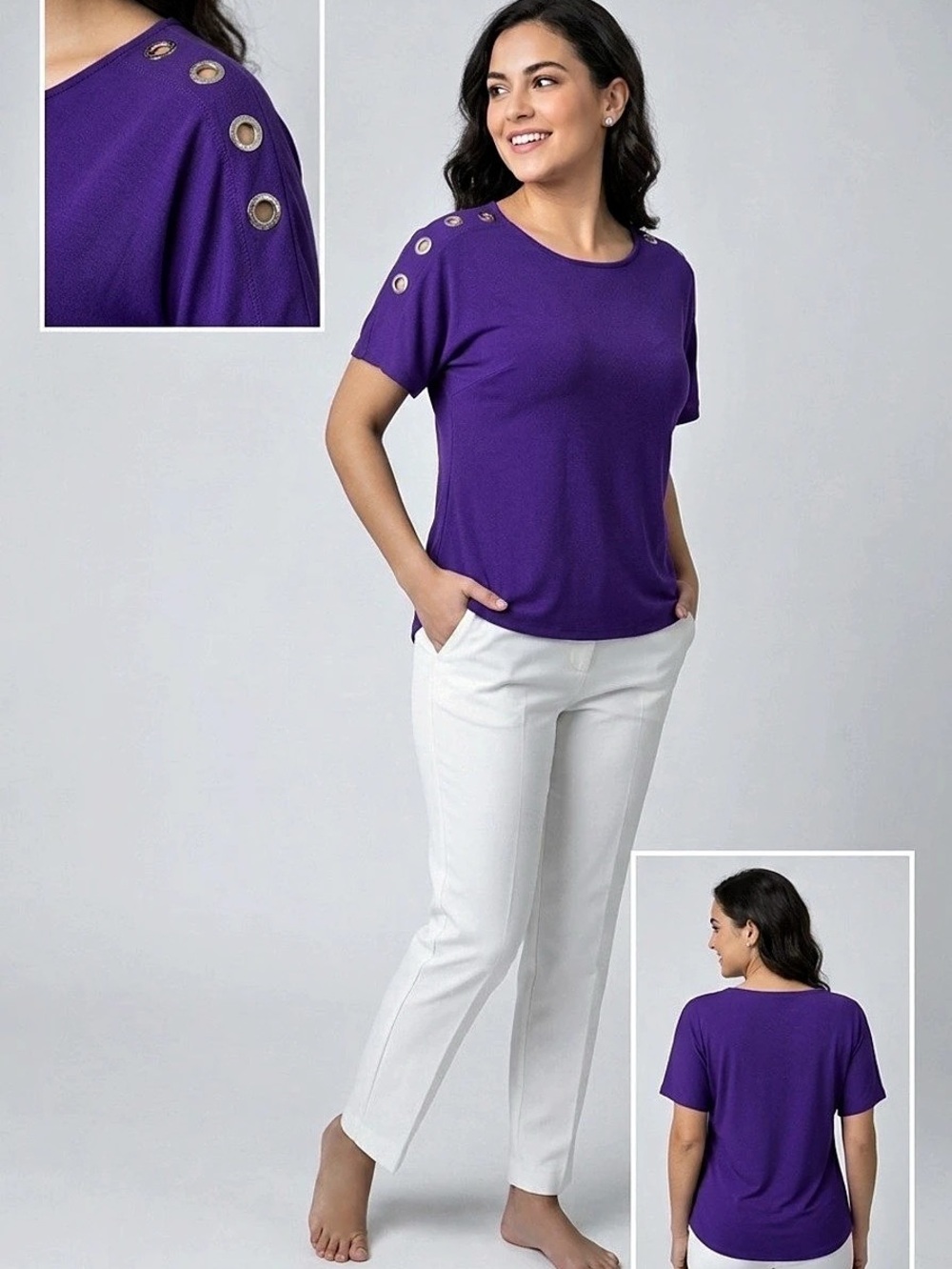 Purple Short Sleeve Top NWT